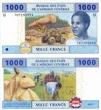 STATELE CENTRAL AFRICANE (CAMERUN) 1.000 francs 2002 UNC!!!