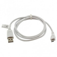 Cablu de date de la USB 2.0 la Micro USB Culoare Alb, Lungime 95cm foto