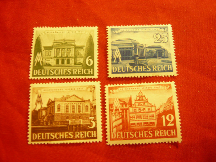 Serie Germania 1941 Deutsches Reich -Targul de la Leipzig ,4 valori sarniera
