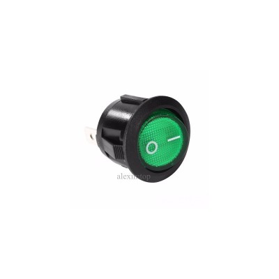 Buton On-Off Verde cu Led foto