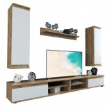 Ansamblu Comoda TV Sandro Oak 175x37x160 cm