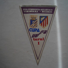 Fanion Politehnica Timisoara - Atletico Madrid, Cupa Uefa, turul I, sept. 1990