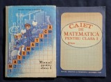 Matematica manual pentru clasa I si caiet de matematica 1987
