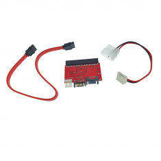 Convertor placa adaptor IDE 40 pini la SATA, cu cabluri, transmisie bidirectionala