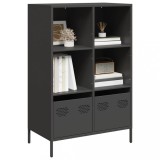 VidaXL Dulap &icirc;nalt, negru, 68x39x103,5 cm, oțel