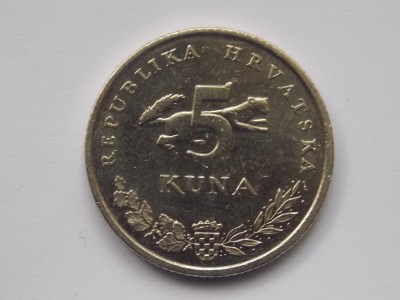 5 KUNA 2008 CROATIA-text latin foto