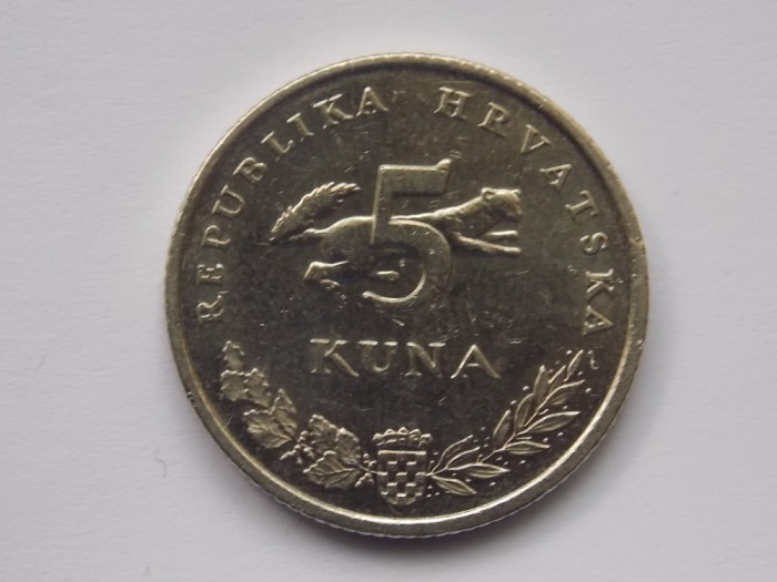 5 KUNA 2008 CROATIA-text latin