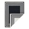 Covor TWIN 22990 Cadru, bumbac, cu două fețe, Franjuri ecologice - negru / crem, 60x90 cm