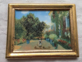 Tablou -porțelan- Goebel - Claude Monet - Gardina lui Monet in Argenteuil - 9 cm, Peisaje