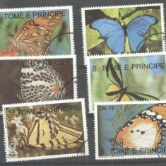 Sao Tome e Principe 1990 Butterflies, used M.264
