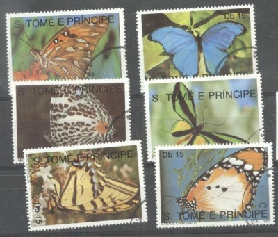 Sao Tome e Principe 1990 Butterflies, used M.264 foto