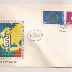 P5 Plic FDC-Prima zi a emisiunii-Colaborarea ciltural economica, necirculat 1973