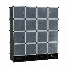 Organizator de dulap modular, negru alb lapte, RODAN TYPE 2 foto