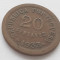 59. Moneda Guineea Portugheza 20 centavos 1933 (tiraj 350.000 buc)