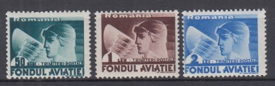 ROMANIA 1936 TRIMITERI POSTALE FONDUL AVIATIEI SERIE MNH foto