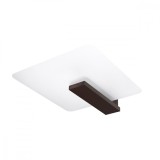 Lampă De Tavan Lappo Wenge Lemn/Sticlă 2 Becuri Pătrate Scandinave De Interior