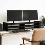 VidaXL Suport monitor, negru, 100x27x20 cm, lemn prelucrat