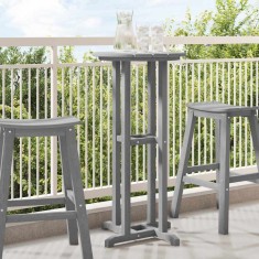 vidaXL Masă de bar Gri deschis 55 x 55 x 107 cm HDPE 42006609