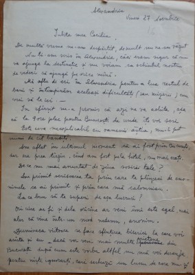 Scrisoare S. Luchian catre Cecilia Vasilescu, transcrisa olograf de Laura Cocea foto