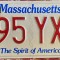 ,,MASSACHUSETTS&quot;NUMAR VECHI (anii &#039;80) de INMATRICULARE DIN TABLA/SPIRIT of USA