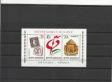 ROMANIA 1992 LP 1283 EXPOZITIA MONDIALA FILATELIE GRANADA - SPANIA BLOC DANTELAT MNH NESTAMPILAT