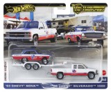 HOT WHEELS TRANSPORTATOR CHEVY SILVERADO 3500 88 CU MASINUTA CHEVY NOVA 63 SCARA 1:64, Mattel