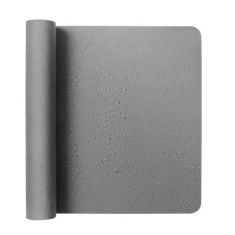 Mouse pad anti alunecare Aothia, 40 x 80 cm, piele PU, gri deschis