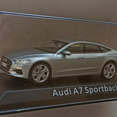 Macheta Audi A7 Sportback (4K8) 2018 silver - iScale 1/43