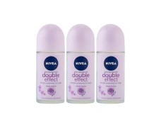 Set 3 x Deodorant Roll-On Nivea Woman 50ml, Double Effect, Anti-urme albe, revirgorant, prospetime de durata, protectie 48h foto