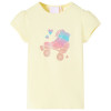 Tricou pentru copii, galben pal, 140 10583, vidaXL