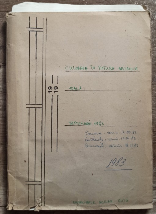 Culoarea in pictura britanica// dosarul expozitiei 1983