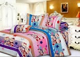 Cumpara ieftin Lenjerie de pat pentru o persoana cu husa elastic pat si fata perna dreptunghiulara, Amazing, bumbac mercerizat, multicolor