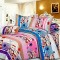 Lenjerie de pat matrimonial cu husa elastic pat si fata perna dreptunghiulara, Amazing, bumbac mercerizat, multicolor