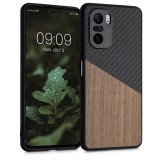 Husa pentru Xiaomi Mi 11i / Poco F3, Lemn, Maro, 56628.01, kwmobile, Negru, Carcasa