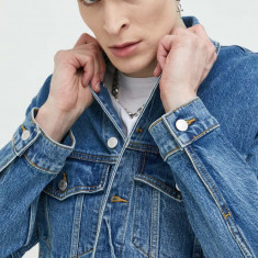 Abercrombie & Fitch geaca jeans barbati, de tranzitie, oversize