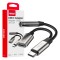 Adaptor cablu USB Tip-C la USB-C si Mini Jack Stereo, 3.5mm, 10cm