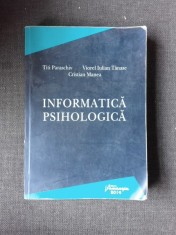 INFORMATICA PSIHOLOGICA - TITI PARASCHIV foto