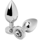 Metal Hard-Plug Anal Diamond Transparent Mic 5.71CM-Waterproof