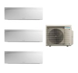 Aparat de aer conditionat multisplit Daikin Bluevolution cu trei unitati interne Emura 9000 BTU, 12000 BTU si una de 18000 BTU Silver