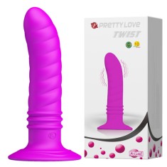 Vibrator Anal Twist, 10 Functii Vibratii, Silicon, Mov, 12.7 cm