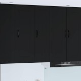 VidaXL Dulap suspendat de bucătărie cu raft Negru 30 x 31 x 100 cm 885106