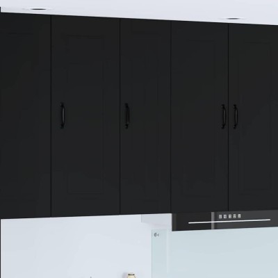 vidaXL Dulap suspendat de bucătărie cu raft Negru 30 x 31 x 100 cm 885106 foto