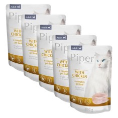 Piper Cat Adult hrana la plic cu carne de pui 5 x 100 g foto