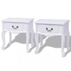 VidaXL Noptiere din lemn MDF alb 2 buc. 242750