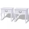 vidaXL Noptiere din lemn MDF alb 2 buc. 242750