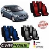 Cumpara ieftin Huse scaune dedicate DACIA Logan 2005 - 2011 Premium RosuAlbastruGri