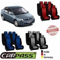 Huse scaune dedicate DACIA Logan 2005 - 2011 Premium RosuAlbastruGri foto