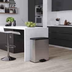 Curver Coș de gunoi cu pedală &amp;bdquo;Deco&amp;rdquo;, 65 L, argintiu foto