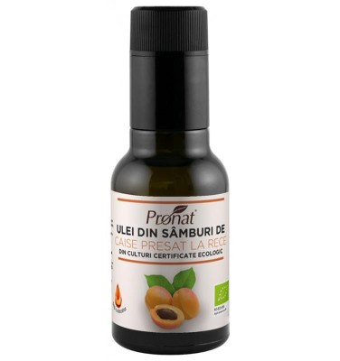 Ulei din Samburi de Caise Presat la Rece Bio 100ml Pronat foto