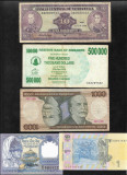 Set 5 bancnote de prin lume adunate (cele din imagini) #259, America Centrala si de Sud